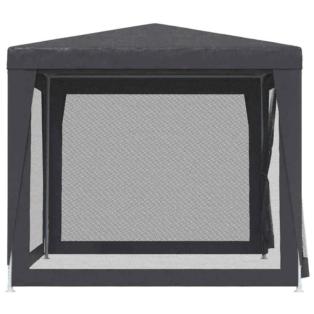 Party Tent Pavilion Outdoor Gazebo 2.5x2.5m with 4 Mesh Sidewalls Anthracite