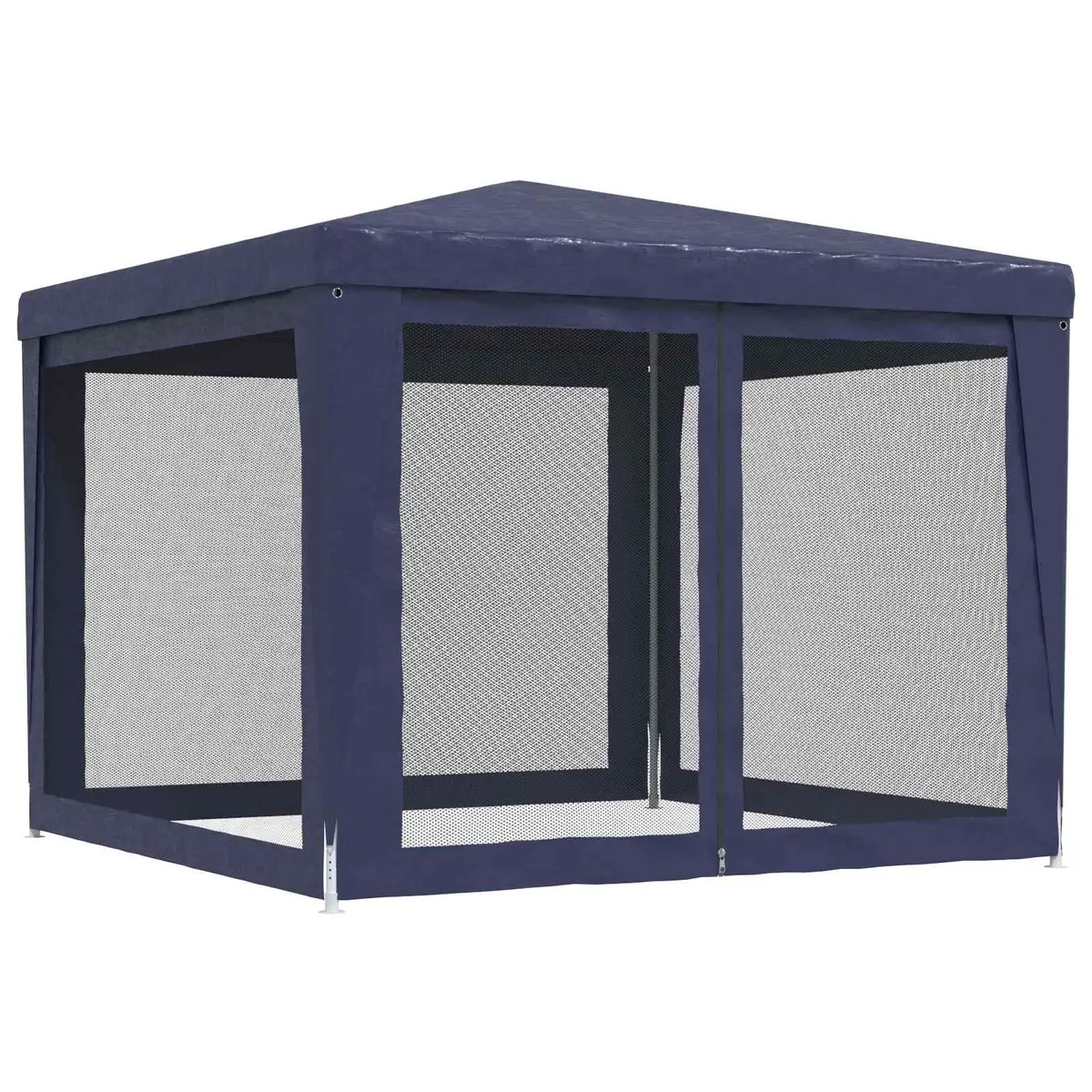 Party Tent Outdoor Gazebo 3x3m Blue Mesh Sidewalls