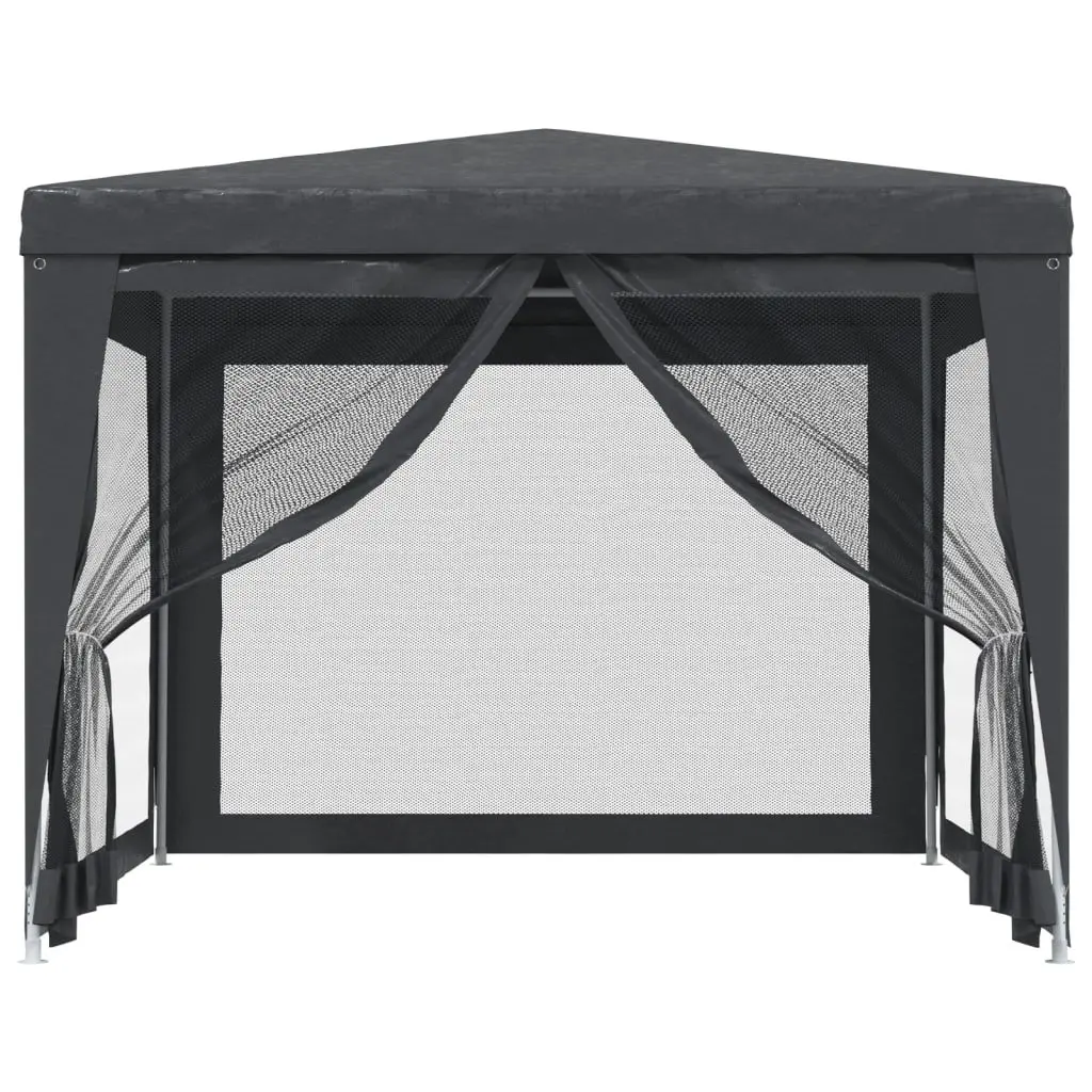 Party Tent Gazebo Outdoor Canopy 3x3m Anthracite with Mesh Sidewalls