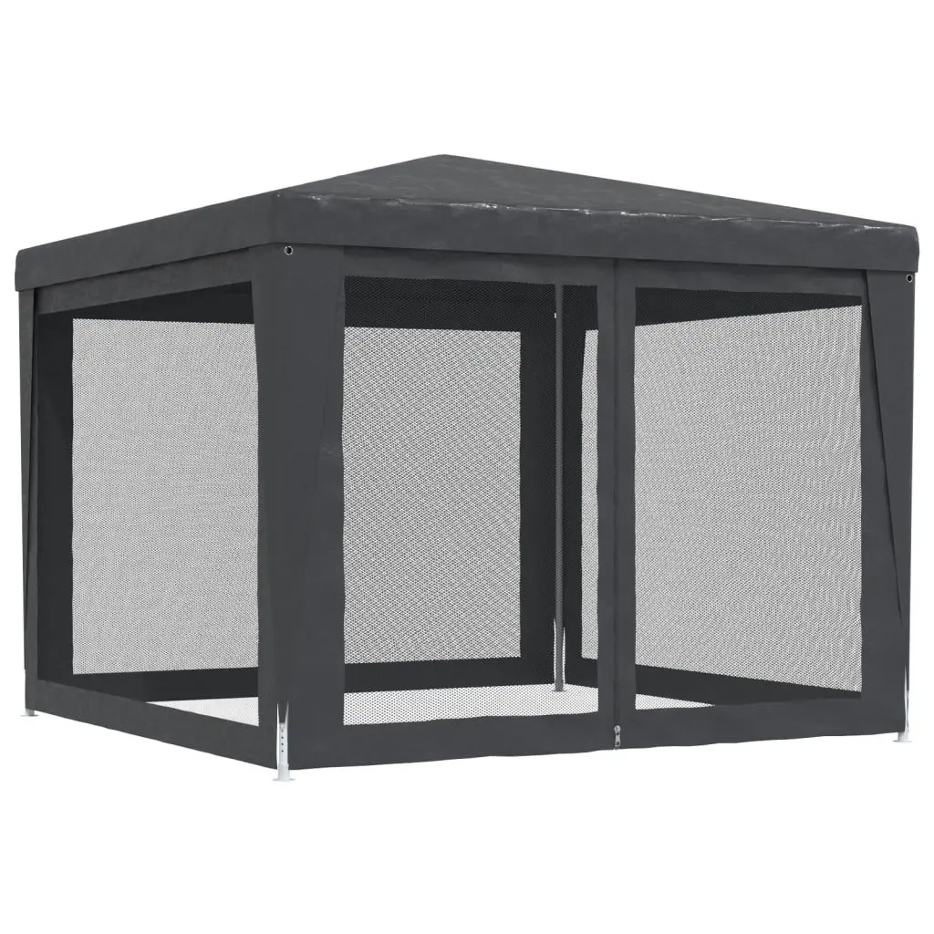 Party Tent Gazebo Outdoor Canopy 3x3m Anthracite with Mesh Sidewalls