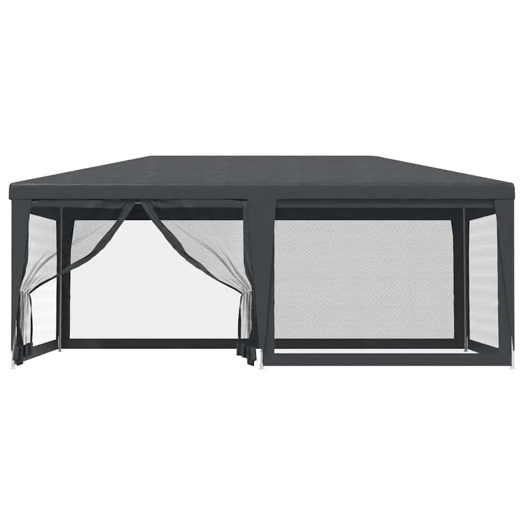 Party Tent Gazebo Outdoor Shelter 6x4m Anthracite with Mesh Sidewalls