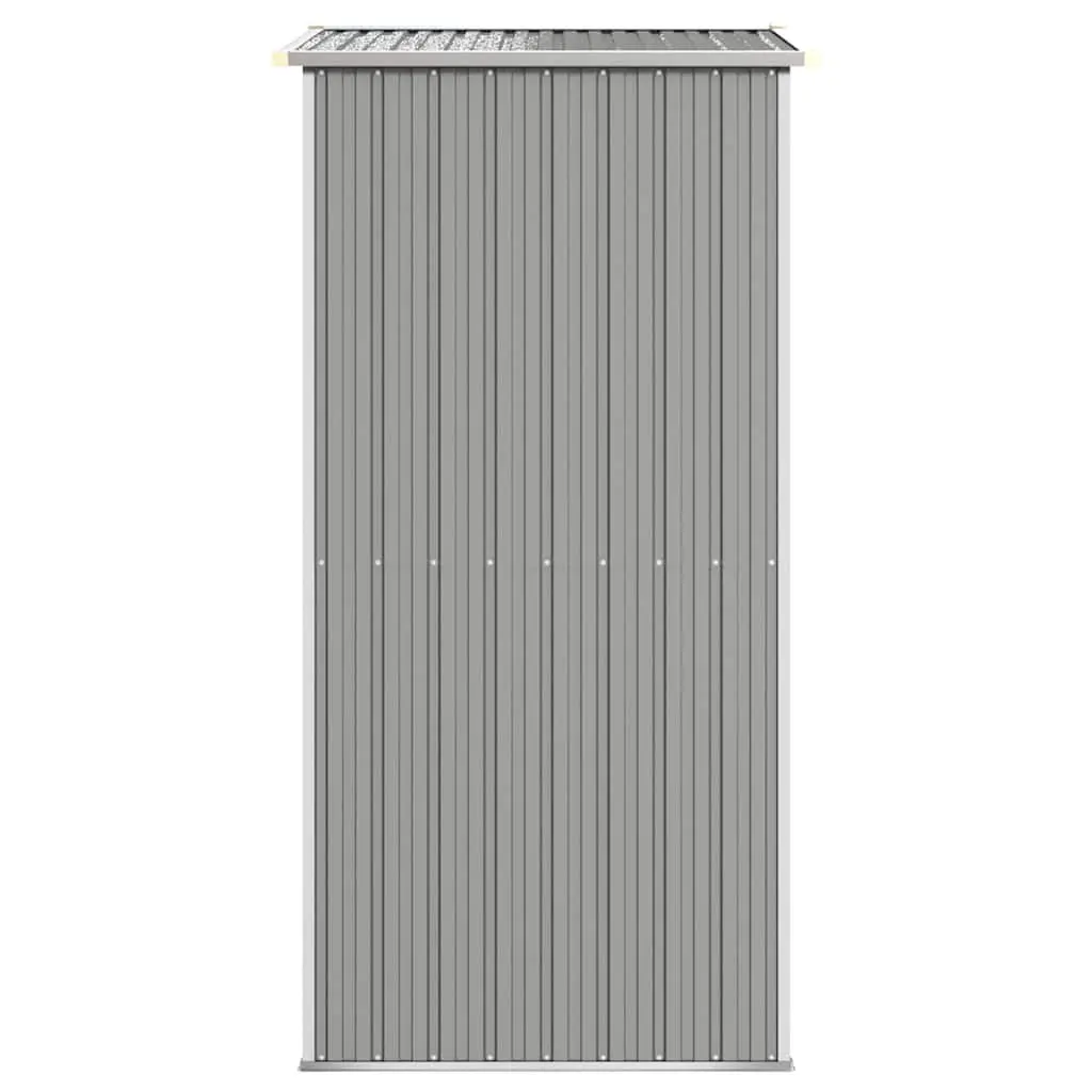 Garden Shed Outdoor Storage Tool House Light Grey Galvanised Steel 192x108x223cm