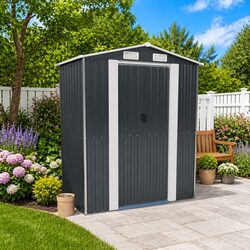 Warm and Reliable Anthracite Garden Storage Shed 192x108x223cm
