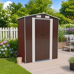 Reliable Outdoor Storage with a Dark Brown Shed