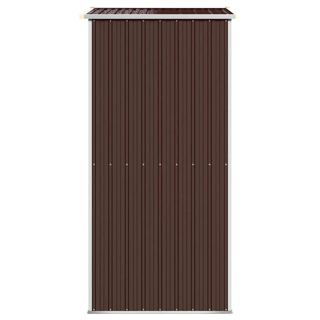 Garden Shed Outdoor Storage Tool House 192x108x223cm Dark Brown Galvanised Steel