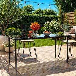 Reliable Black Garden Dining Table – Practical and Stylish