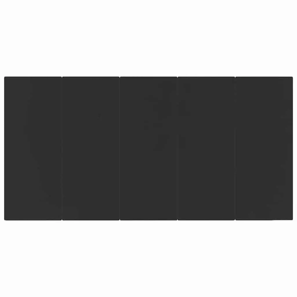 Garden Dining Table Outdoor Use 200x100x74cm Black Steel Tempered Glass