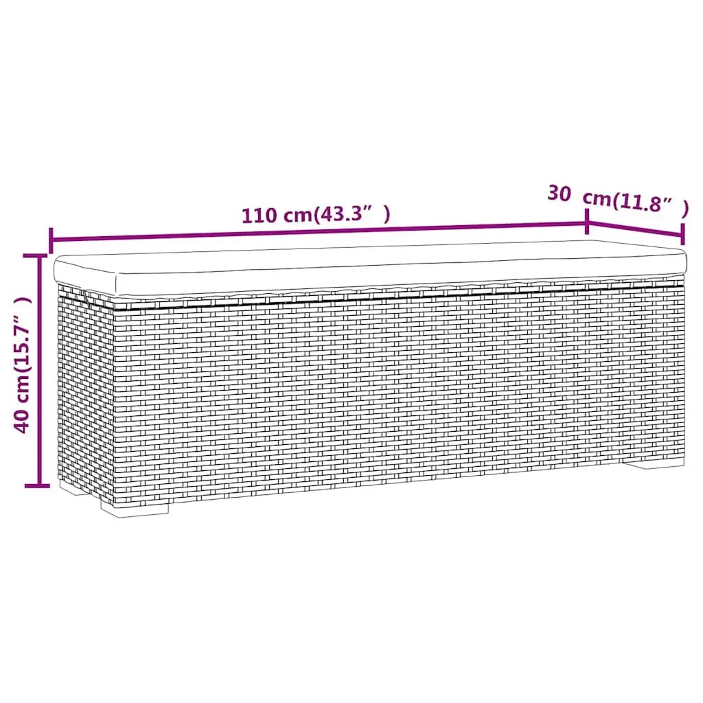 Outdoor Ottoman Bench with Cushion