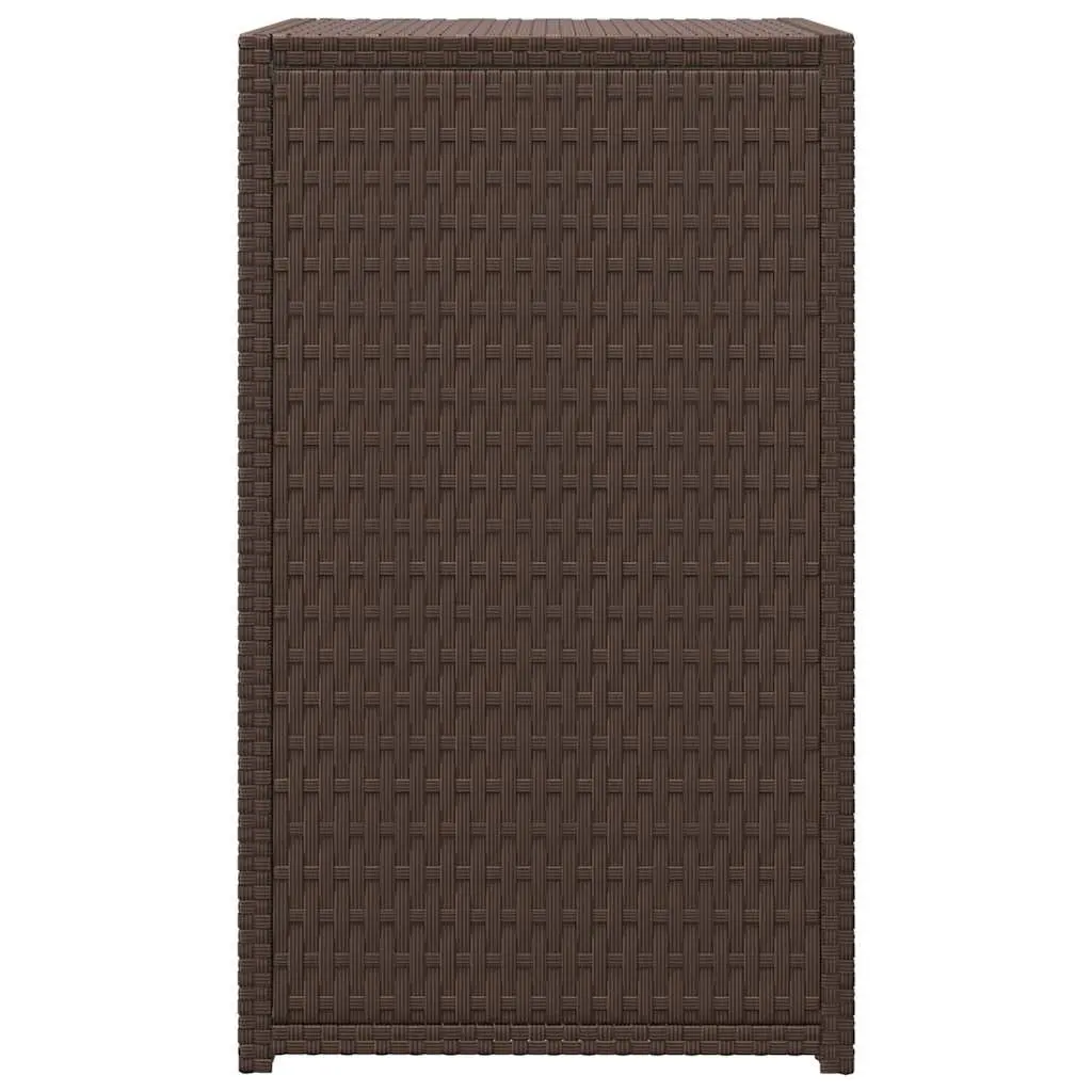 C Table Side Table 40x35x60cm Brown PE Rattan Powder-coated Steel Frame