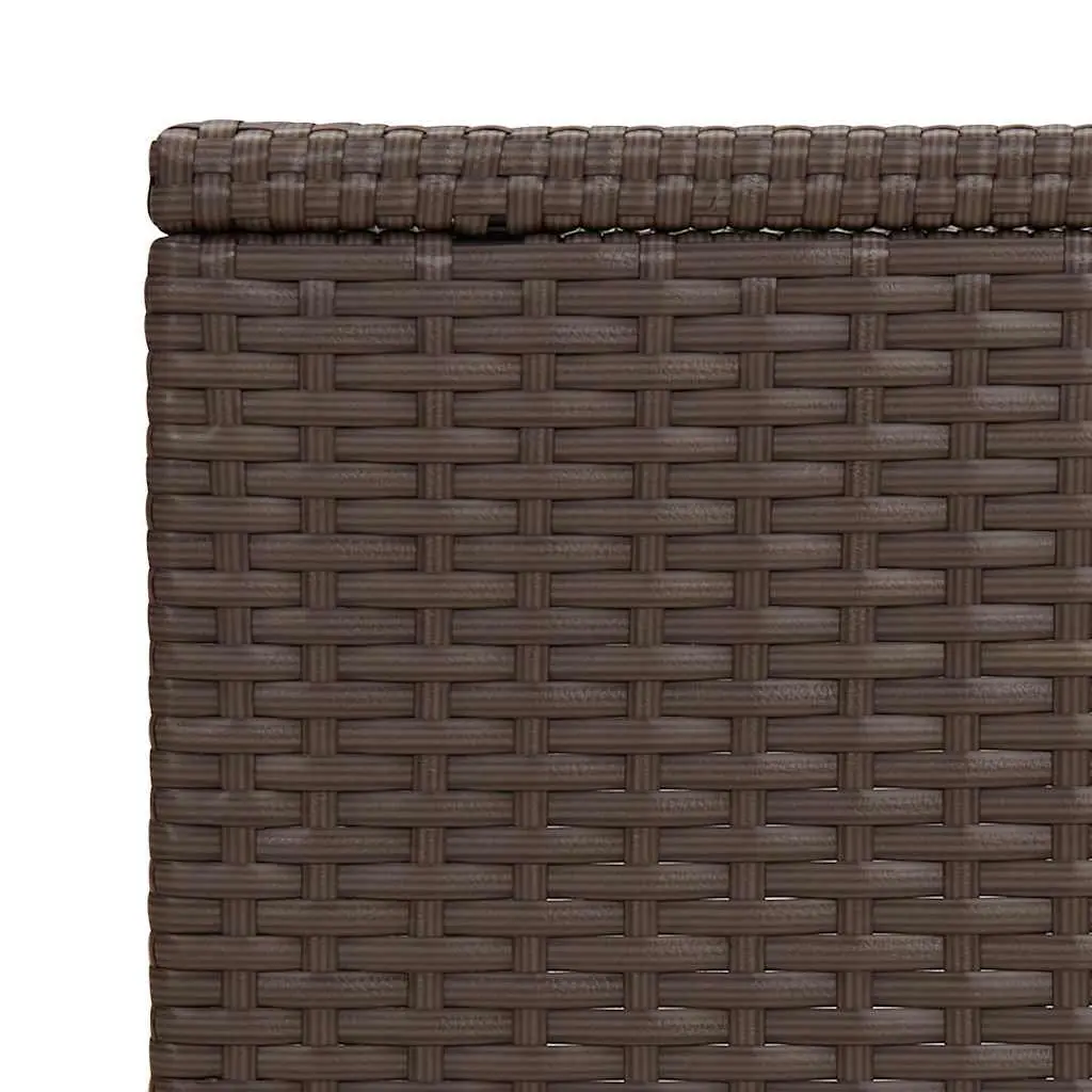 C Table Side Table 40x35x60cm Brown PE Rattan Powder-coated Steel Frame