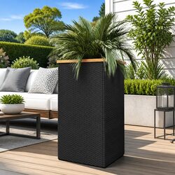 Reliable Black Poly Rattan Planter for Your Garden Needs