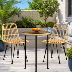 Reliable 55cm Outdoor Dining Table with Glass Top
