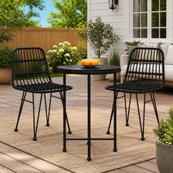 Reliable Black Round Dining Table for Outdoor Dining