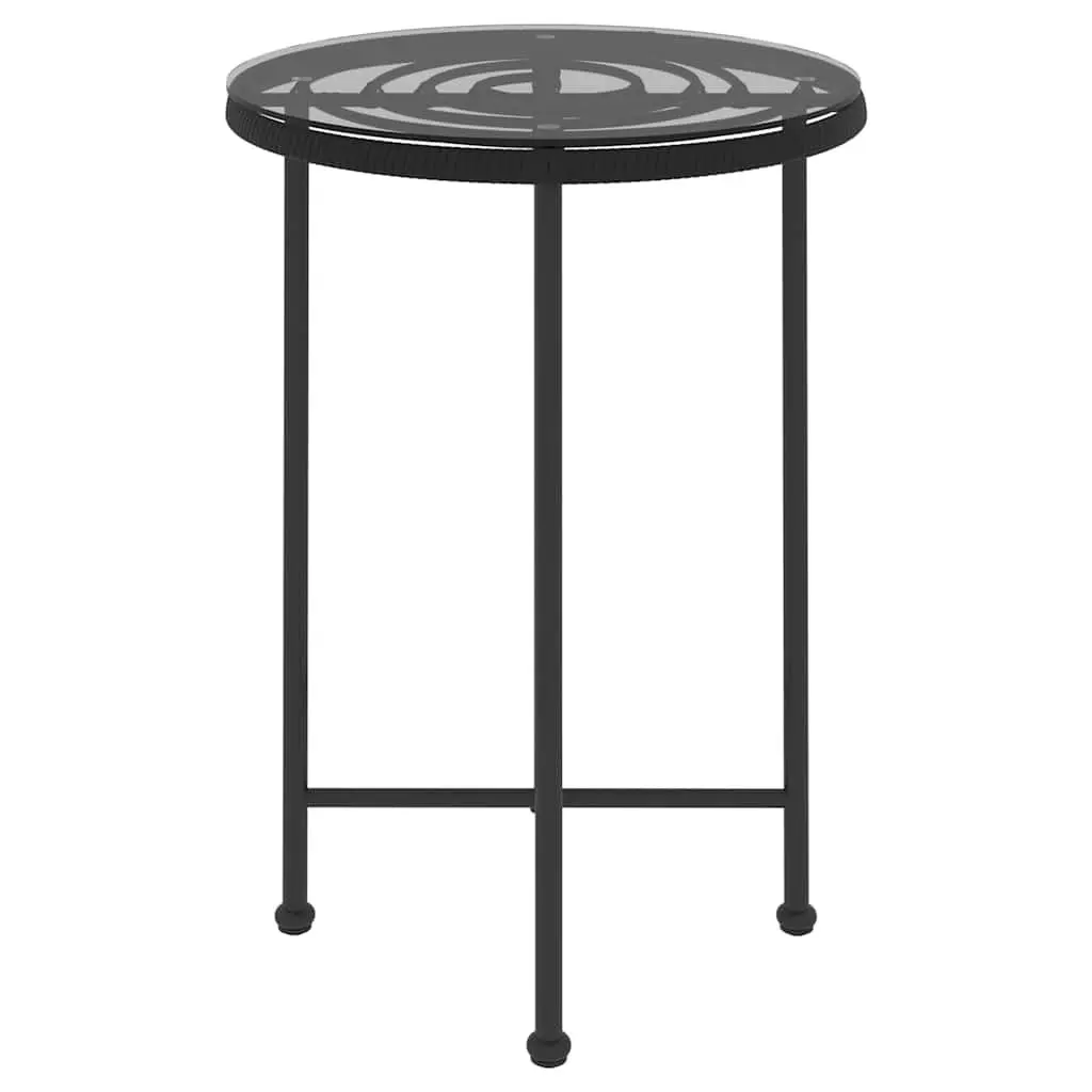 Black Round Dining Table for Outdoor Dining