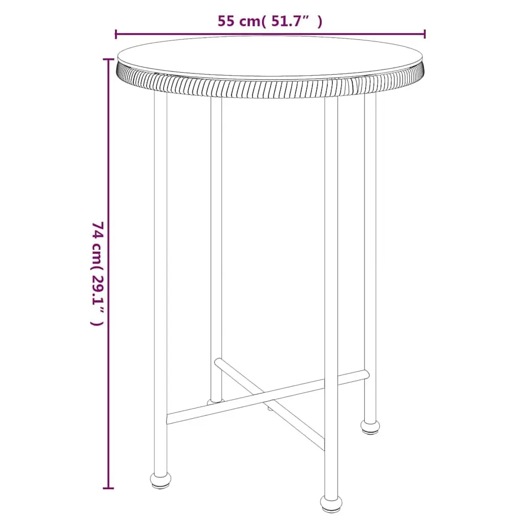 Black Round Dining Table for Outdoor Dining