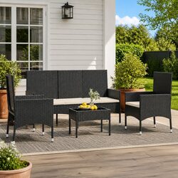 Comfortable and Value-Driven 4 Piece Garden Lounge Set