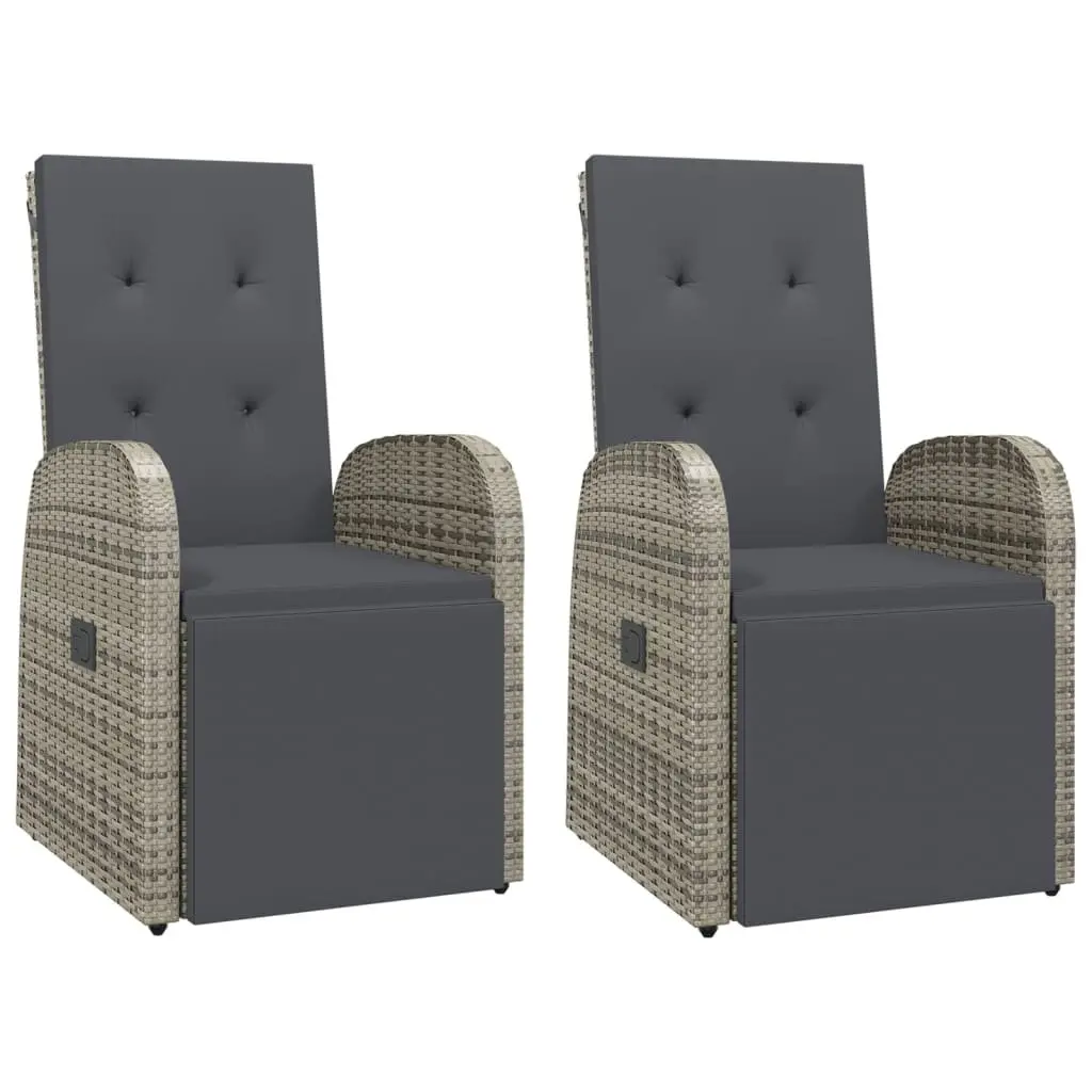 Grey Reclining Garden Chairs