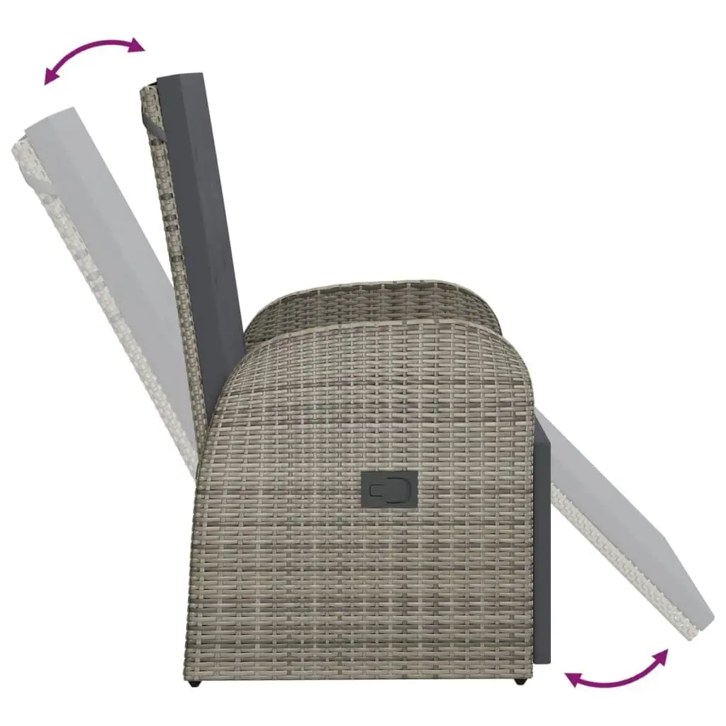 Grey Reclining Garden Chairs