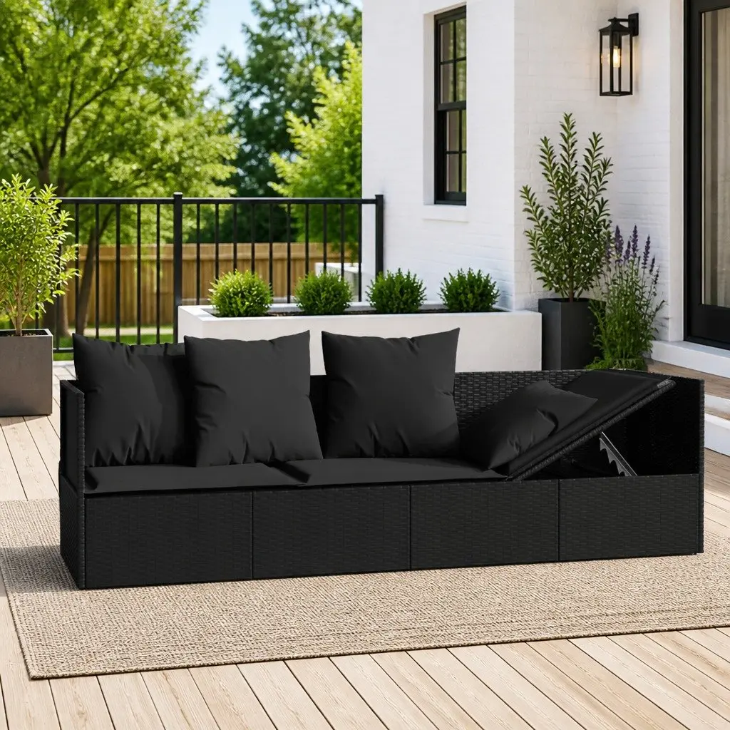 Outdoor Lounge Bed with Cushions Included