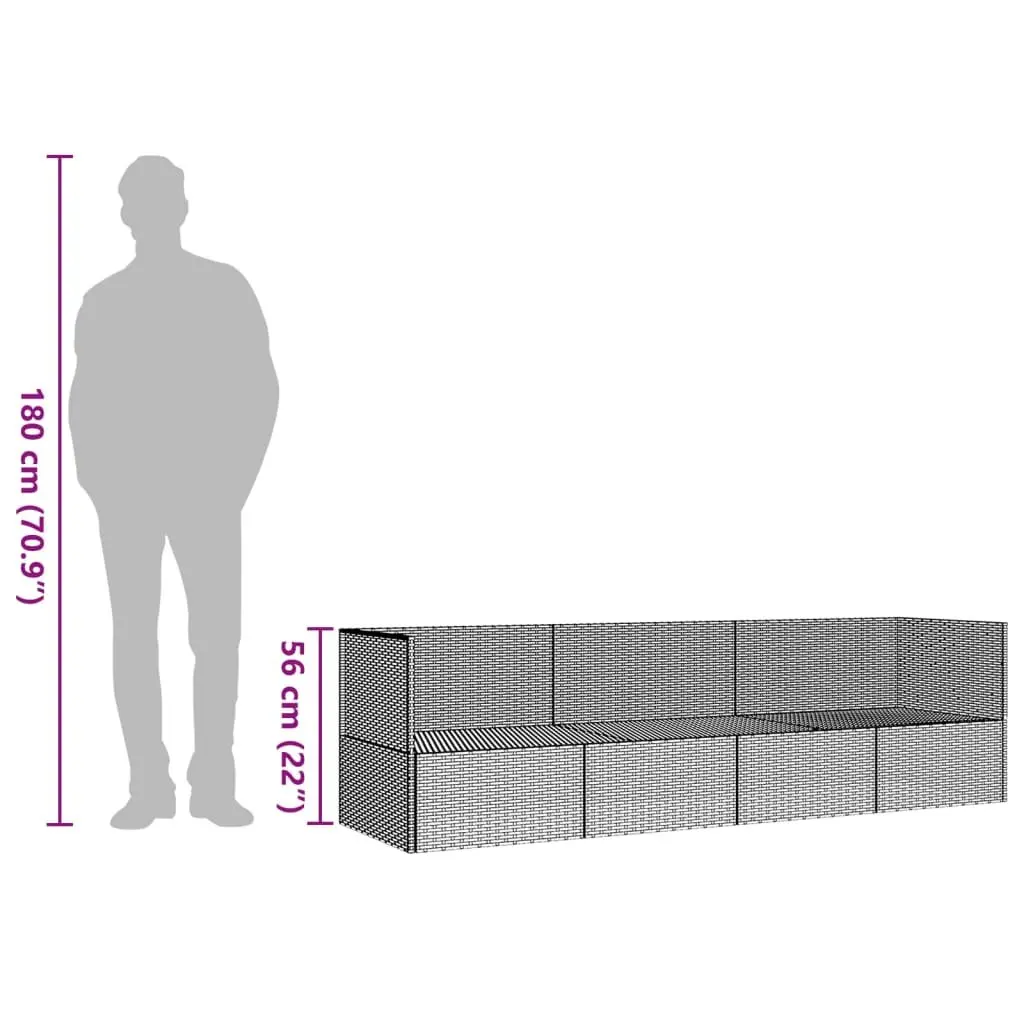 Outdoor Lounge Bed with Cushions Included