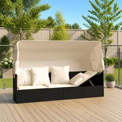 Comfortable and Stylish Lounge Bed with Roof for Your Patio