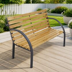 Reliable Outdoor 112cm Garden Bench with Backrest
