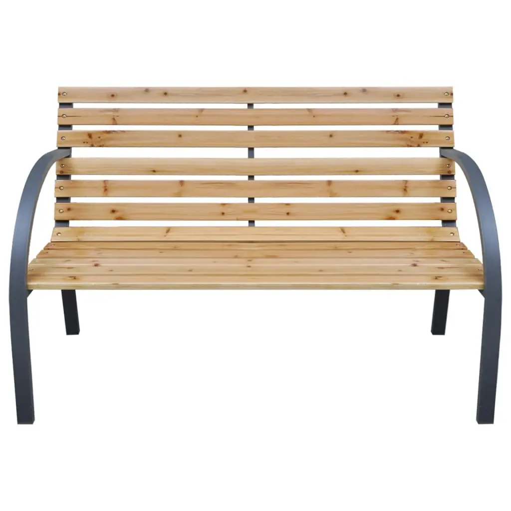 Outdoor 112cm Garden Bench with Backrest