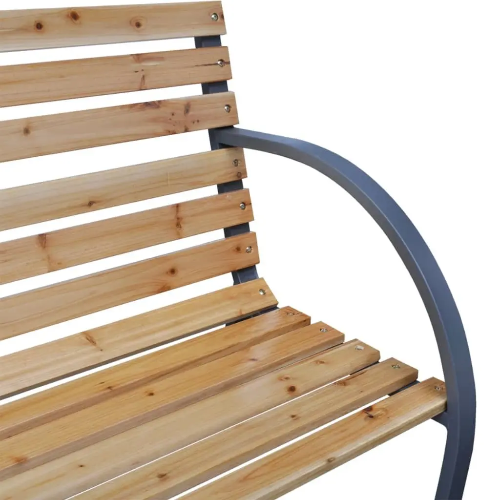 Outdoor 112cm Garden Bench with Backrest
