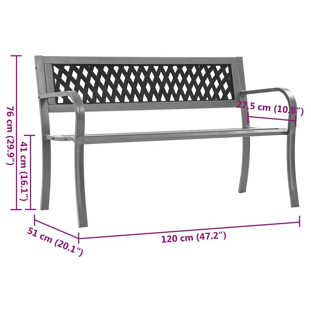 120cm Garden Bench for Outdoor Use