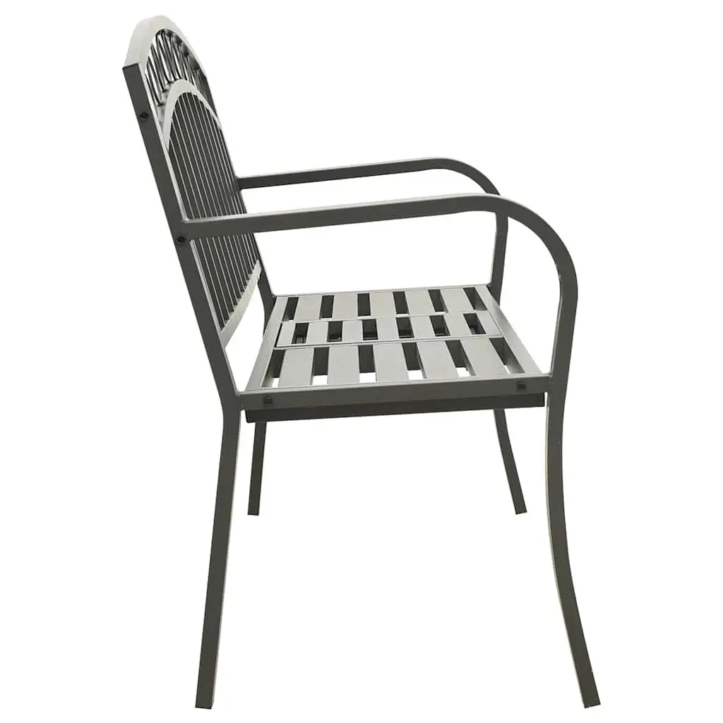 Grey Garden Bench with Integrated Centre Table