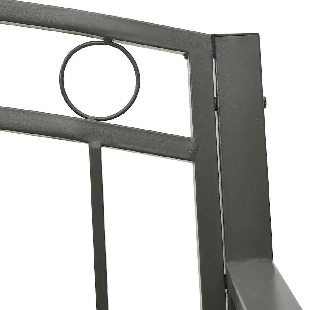 Grey Garden Bench with Integrated Centre Table
