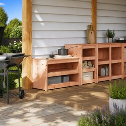 Reliable Outdoor Kitchen Cabinets - Solid Wood Storage Solution