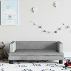 A Safe and Cozy Light Grey Kids Sofa for Your Little Ones