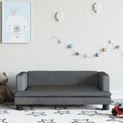 Reliable and Cozy Kids Sofa with Velvet Finish