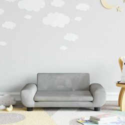 Warm and Practical Kids Sofa with Velvet Finish
