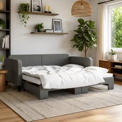 Comfortable and Functional Grey Daybed with Trundle
