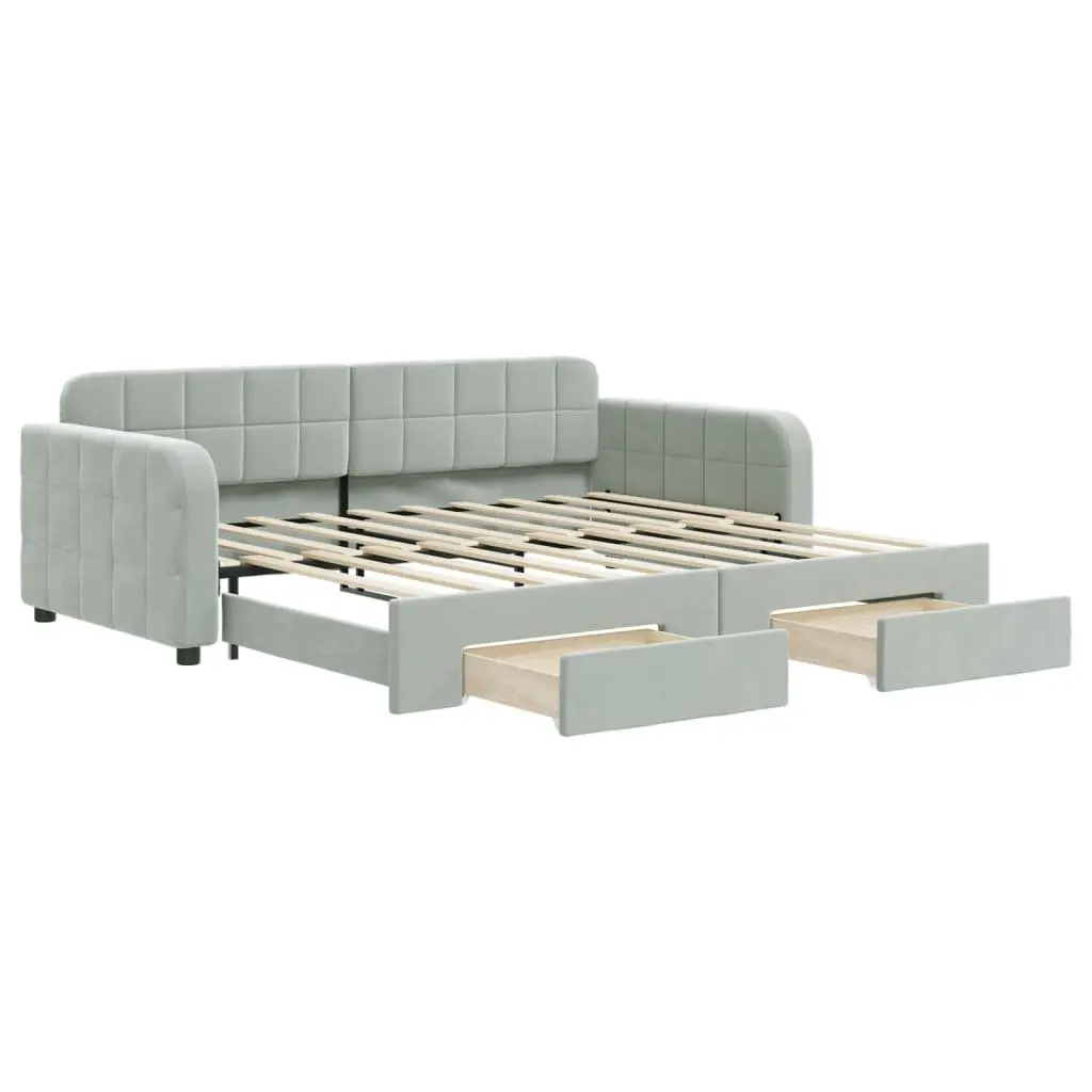 Grey Daybed with Trundle and Storage