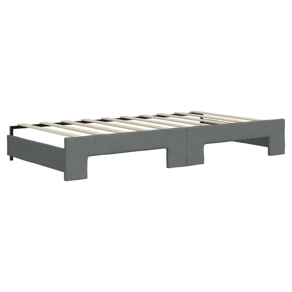 Daybed with Trundle and Storage Drawers Sofa Bed Guest Room Furniture Grey