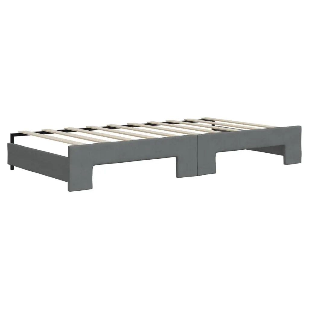 Daybed with Trundle and Storage Drawers Sofa Bed 90x190 cm Grey