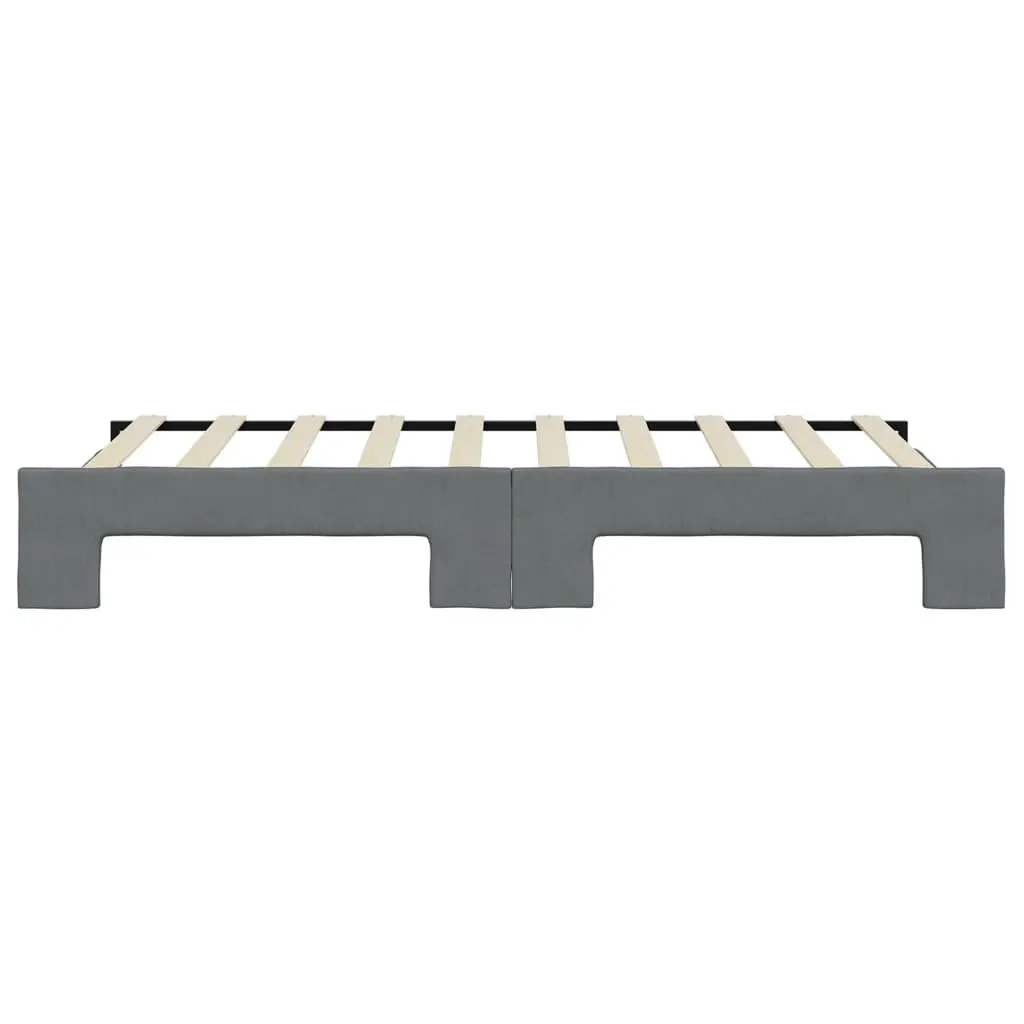 Daybed Sofa Bed Grey 90x190 cm Convertible Guest Sleeping Furniture