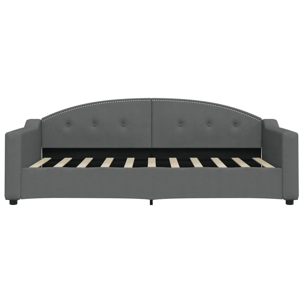 Daybed with Trundle and Storage Drawers Sofa Bed Grey 90x190 cm Guest Furniture