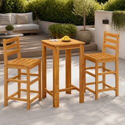 Reliable Garden Bar Table with Solid Wood Design