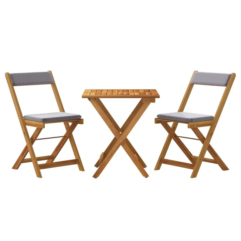 3 Piece Bistro Set with Cushions for Comfort
