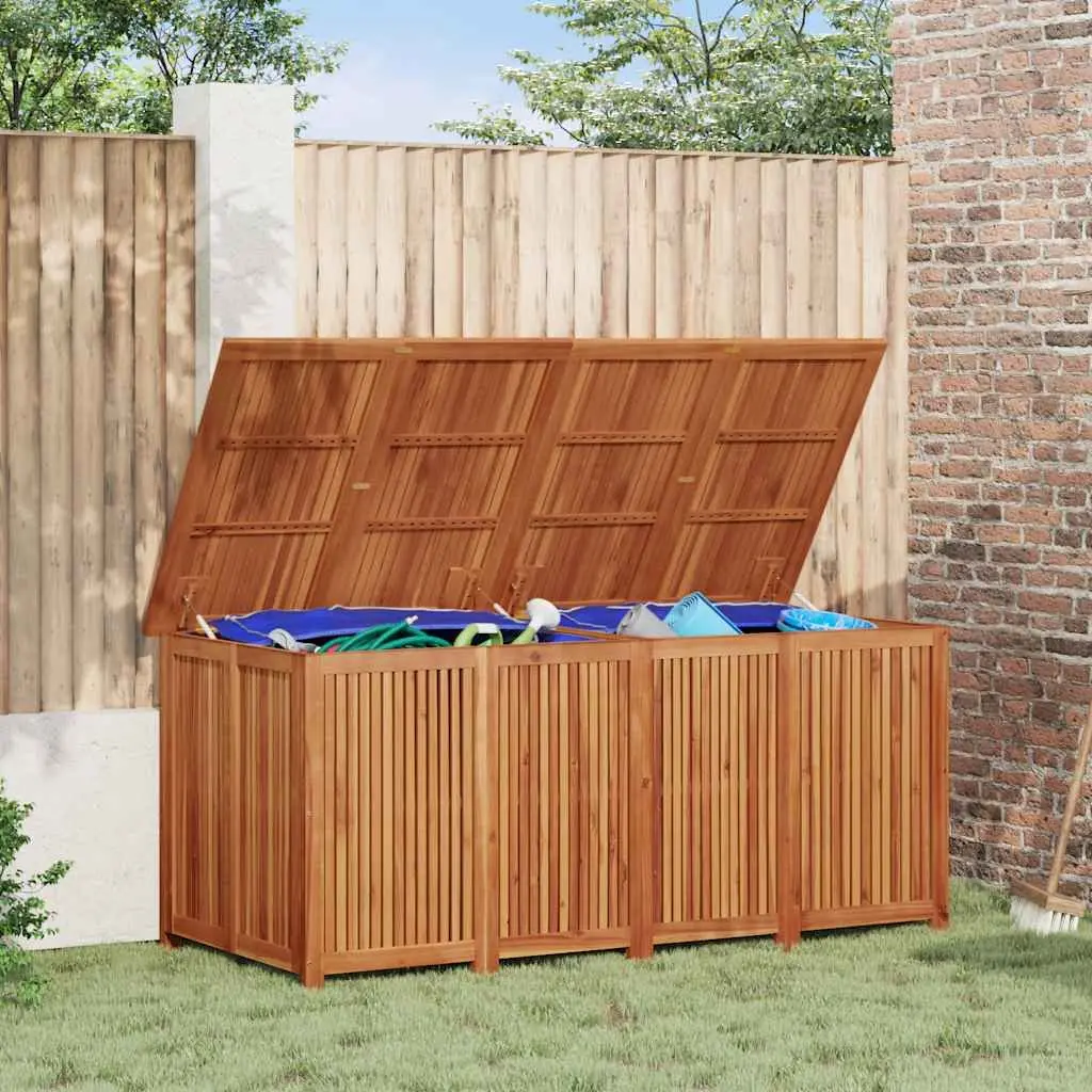 Wooden Garden Storage Box Ample Storage 200x80x75cm Brown
