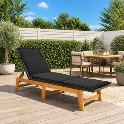Comfortable and Reliable Sun Lounger with Side Table