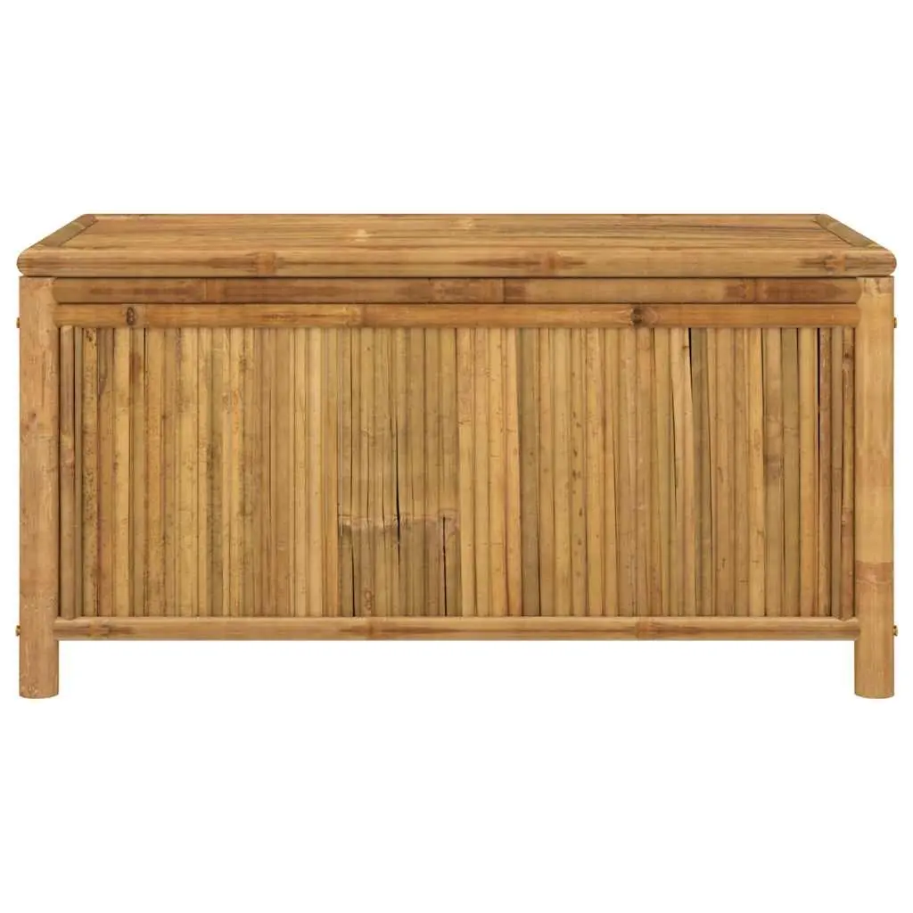 Garden Storage Box Outdoor Bench Chest 110x52x55cm Brown Bamboo