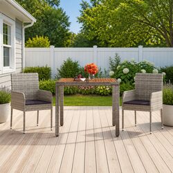 Reliable Outdoor Garden Table with Solid Acacia Top