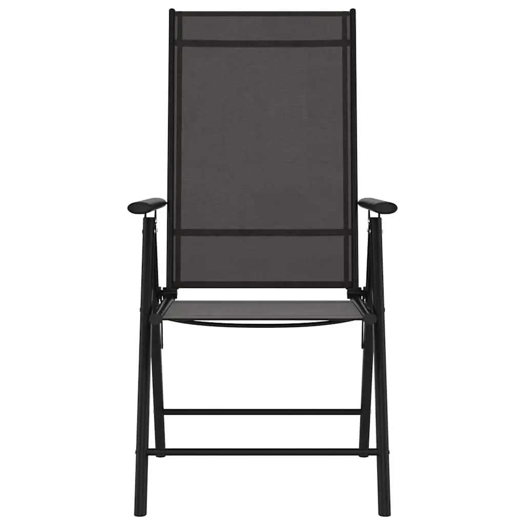 7 Piece Garden Dining Set Black Outdoor Furniture Patio Table Chairs
