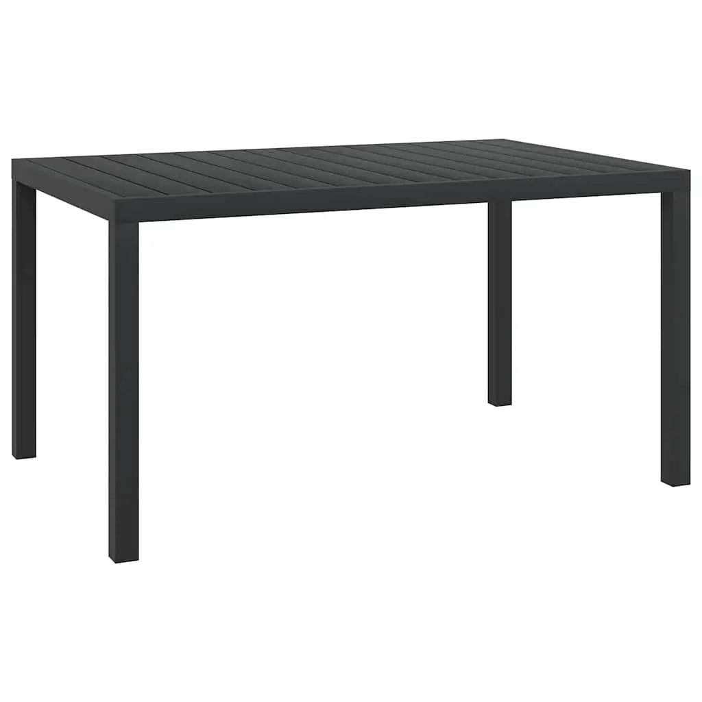 7 Piece Garden Dining Set Black Outdoor Furniture Patio Table Chairs