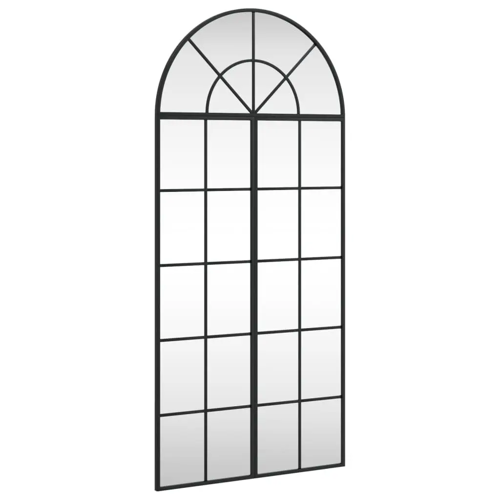 Wall Mirror Black Arch Iron Frame 60x130 cm Minimalist Home Decor Bedroom